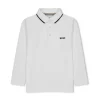 Shop All|Hugo Boss Baby - Long Sleeve Pique Polo, White - cutbabycare.com | baby boutique & care hub