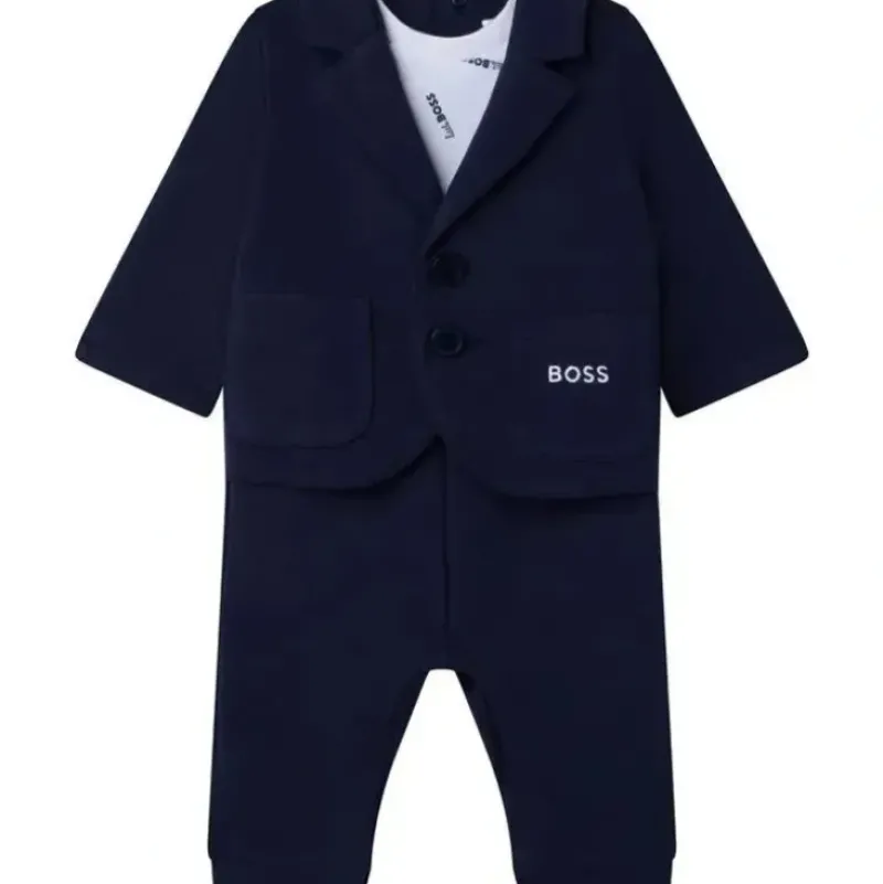 Shop All|Hugo Boss Baby - Milano Suit Overall, Navy - cutbabycare.com | baby boutique & care hub