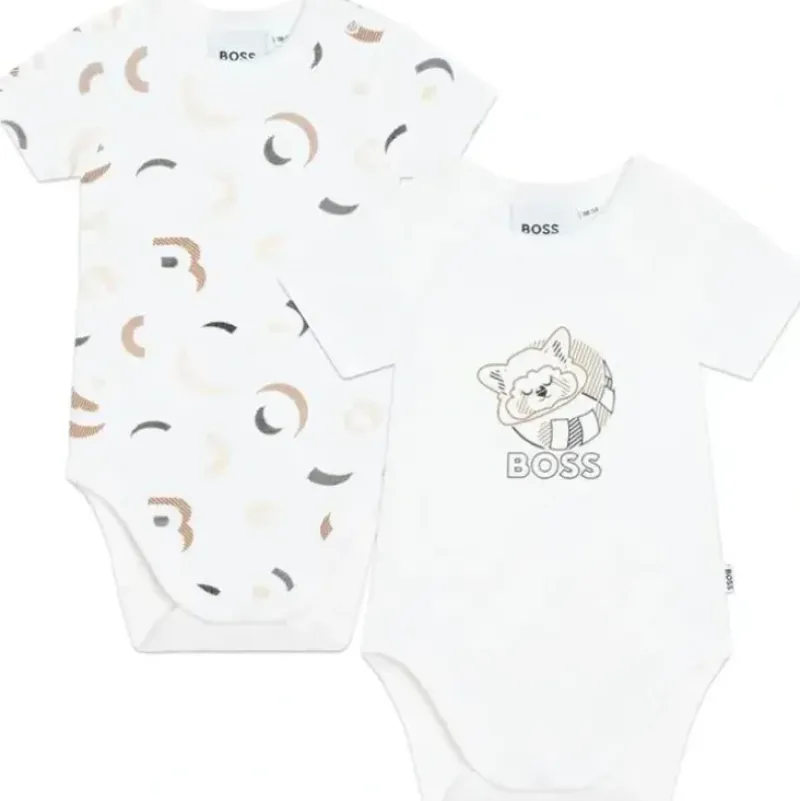 Shop All|Hugo Boss Baby - 2Pk Baby Onesies, White - cutbabycare.com | baby boutique & care hub