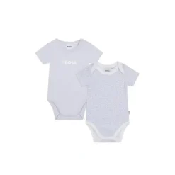 Shop All|Hugo Boss Baby - 2Pk Boy Bodysuit Set, Pale Blue - cutbabycare.com | baby boutique & care hub