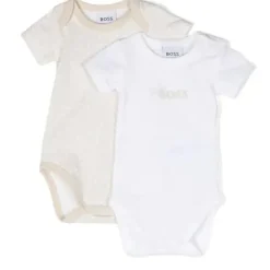 Shop All|Hugo Boss Baby - 2Pk Neutral Bodysuit Set, Stone - cutbabycare.com | baby boutique & care hub