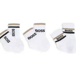 Shop All|Hugo Boss Baby - 3Pk Socks White & Beige - cutbabycare.com | baby boutique & care hub