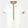 Shop All|Hugo Boss Baby - Polo Footie, White/Beige - cutbabycare.com | baby boutique & care hub