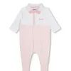 Shop All|Hugo Boss Baby - Polo Footie Girl, White And Light Pink - cutbabycare.com | baby boutique & care hub