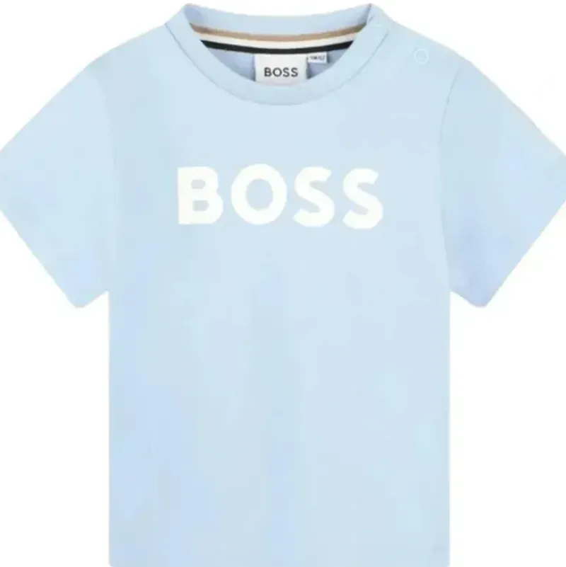 Shop All|Hugo Boss Baby - Short Sleeve Basic Logo Tee, Blue - cutbabycare.com | baby boutique & care hub