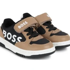 Shop All|Hugo Boss Baby - Sneaker In Mix Material, Black/Beige - cutbabycare.com | baby boutique & care hub