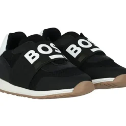 Shop All|Hugo Boss Baby - Sneakers In Leather & Mesh Logo Elastic - cutbabycare.com | baby boutique & care hub