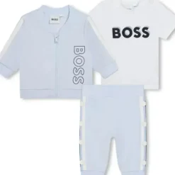 Shop All|Hugo Boss Baby - Tracksuit & Tee Set Boy, Light Blue And White - cutbabycare.com | baby boutique & care hub