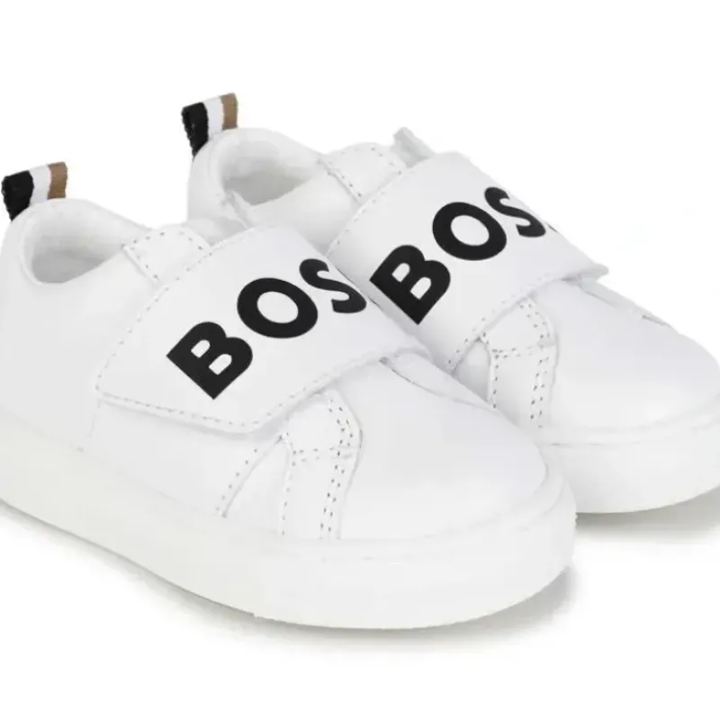 Shop All|Hugo Boss Baby - Velcro Low Sneakers, White - cutbabycare.com | baby boutique & care hub