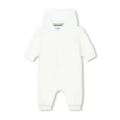 Shop All|Hugo Boss Baby - White Teddy Fleece Hooded Pramsuit - cutbabycare.com | baby boutique & care hub