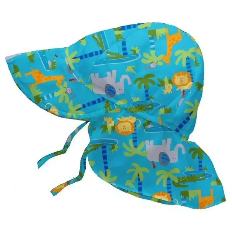 Shop All|i Play Flap Sun Protection Hat - Aqua Jungle - cutbabycare.com | baby boutique & care hub