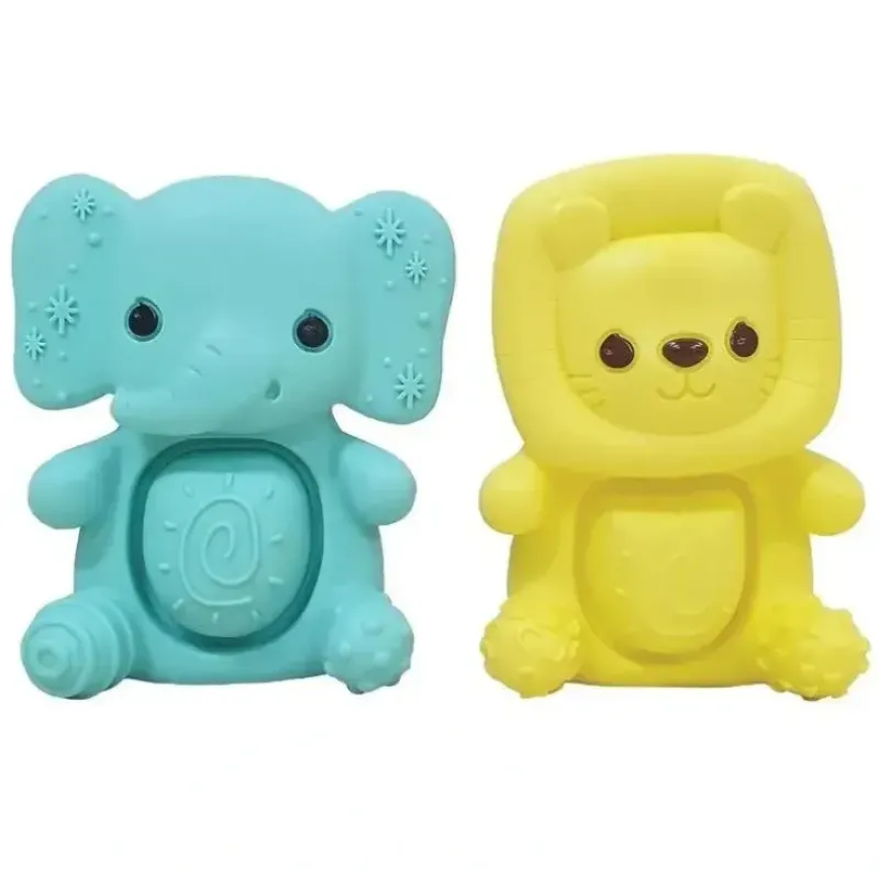 Shop All|Infantino - Wee Wild Ones - Teethimal Pop Pals, Elephant/Lion - cutbabycare.com | baby boutique & care hub