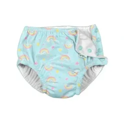 Shop All|Iplay - Baby Girl Rainbows Snap Reusable Swim Diaper, Aqua - cutbabycare.com | baby boutique & care hub