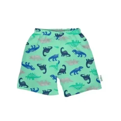 Shop All|Iplay - Classic Trunks with Built-in Reusable Absorbent Swim Diaper, Seafoam Simple Dino - cutbabycare.com | baby boutique & care hub