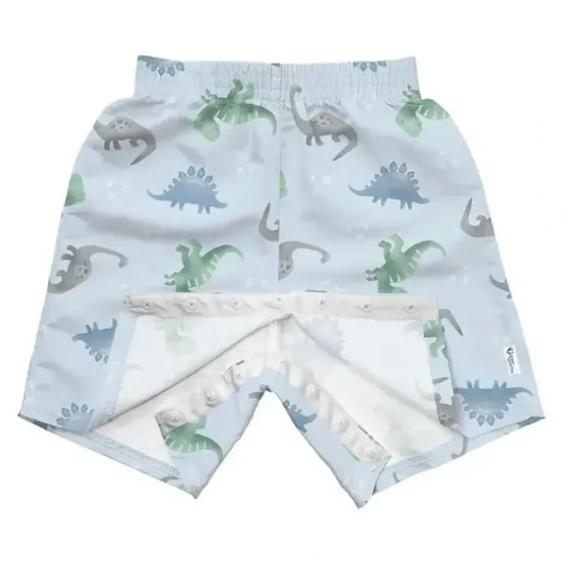 Shop All|Iplay - Easy-Change Eco Swim Trunks, Light Blue Dinos - cutbabycare.com | baby boutique & care hub