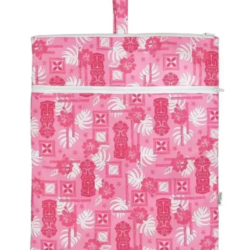 Shop All|Iplay - Green Sprouts Waterproof Travel Wet Bag, Light Pink Tiki - cutbabycare.com | baby boutique & care hub
