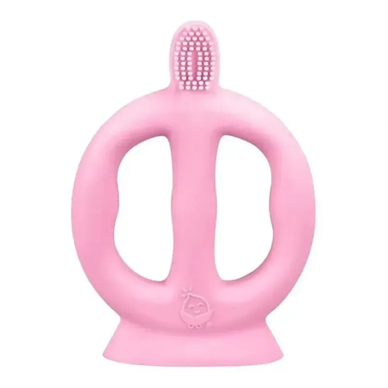 Bath Potty|Iplay - Learning Toothbrush Made From Silicone, Pink, 9/18M - cutbabycare.com | baby boutique & care hub