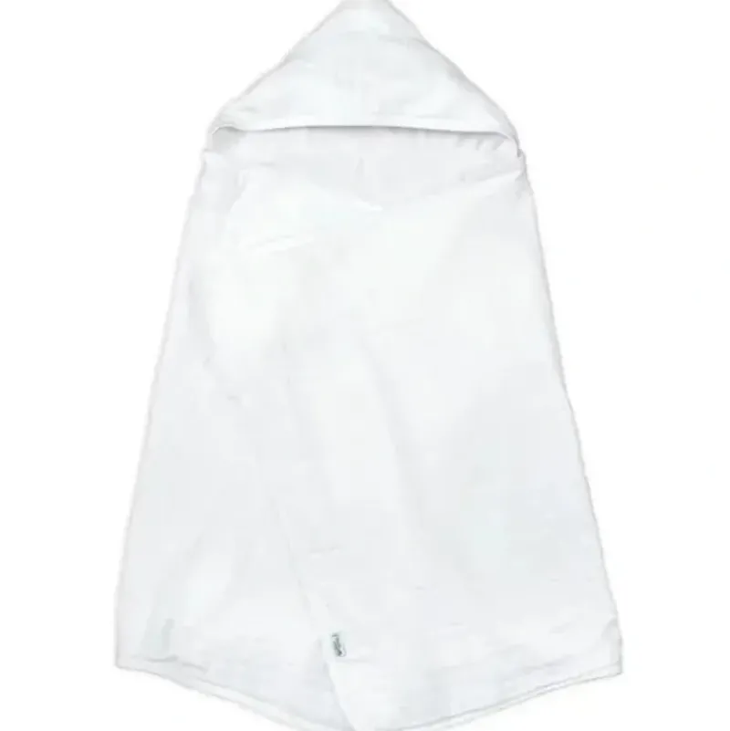 Bath Potty|Iplay - Muslin Hooded Towel Made From Organic Cotton, White - cutbabycare.com | baby boutique & care hub