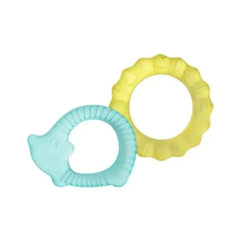Health Safety|Iplay - 2Pk Cool Nature Teether, Yellow/Aqua - cutbabycare.com | baby boutique & care hub