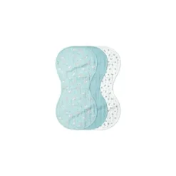 Health Safety|Iplay - 3Pk Muslin Burp Cloths Made From Organic Cotton, Aqua Fox - cutbabycare.com | baby boutique & care hub