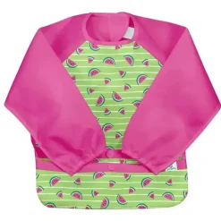 Shop All|Iplay - Snap & Go Easy-Wear Long Sleeve Bib, Green Watermelon Stripe - cutbabycare.com | baby boutique & care hub