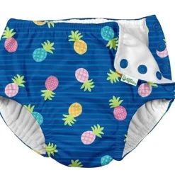 Shop All|Iplay - Snap Reusable Absorbent Swimsuit Diaper, Blue Pineapple Stripe - cutbabycare.com | baby boutique & care hub