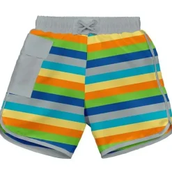 Shop All|Iplay Pocket Board Shorts W/Built-In Swim Diaper-Gray Multistripe - cutbabycare.com | baby boutique & care hub