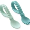 Shop All|Itzy Ritzy - Mint Sweetie Spoons & Fork Set - cutbabycare.com | baby boutique & care hub