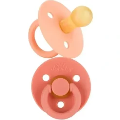 Shop All|Itzy Ritzy - 2Pk Apricot & Terracotta Natural Rubber Pacifiers - cutbabycare.com | baby boutique & care hub