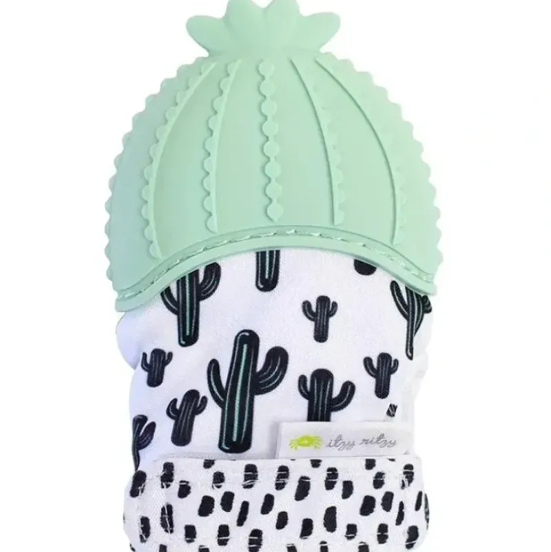 Shop All|Itzy Ritzy - Teething Mitt Cactus - cutbabycare.com | baby boutique & care hub
