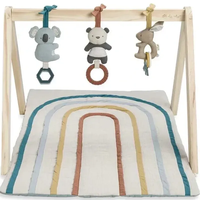 Shop All|Itzy Ritzy - Wooden Acitivity Gym With Play Mat And Toy Rainbow - cutbabycare.com | baby boutique & care hub