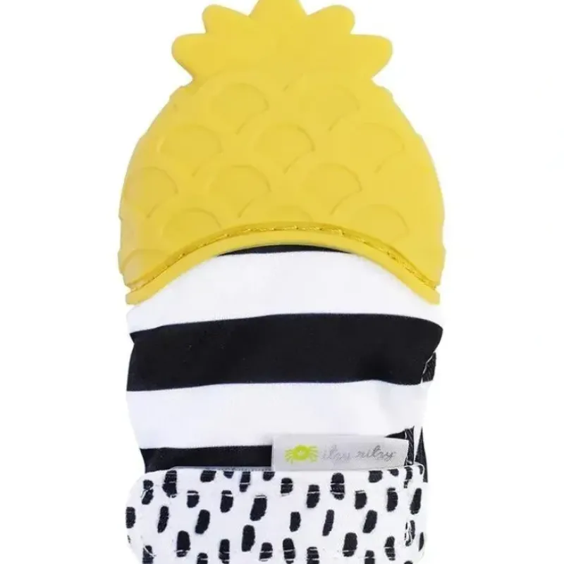 Shop All|Itzy Ritzy Teething Mitt - Pineapple - cutbabycare.com | baby boutique & care hub