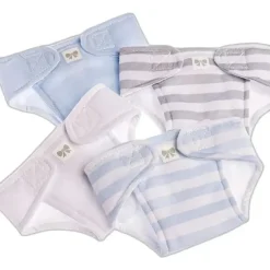 Shop All|JC Toys - Baby Doll Washable and Reusable Eco Diapers, 4 Pack Fits Dolls 14 to 18, Blue, White and Grey - cutbabycare.com | baby boutique & care hub