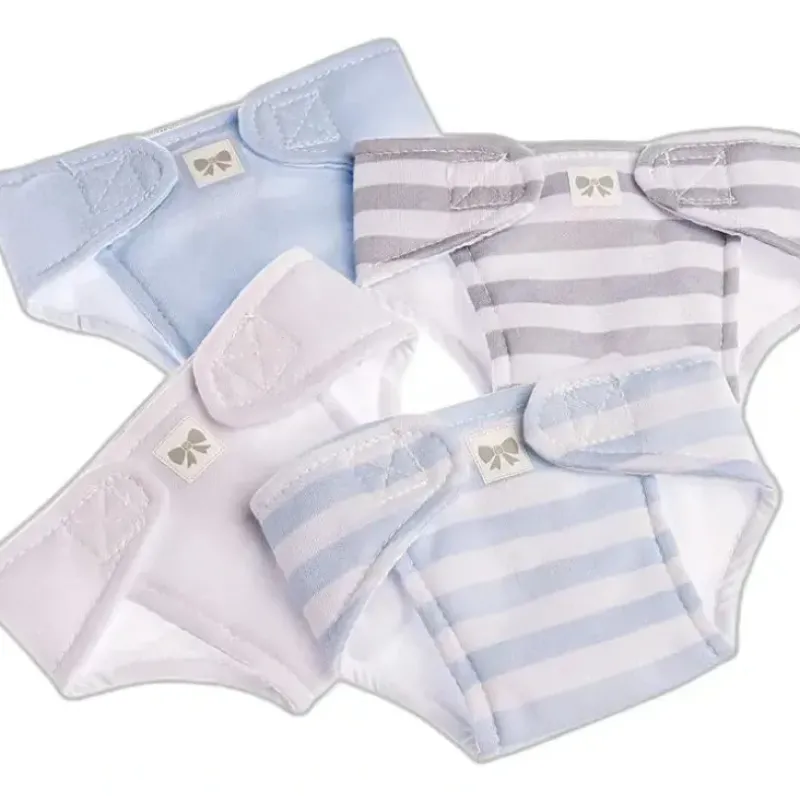 Shop All|JC Toys - Baby Doll Washable and Reusable Eco Diapers, 4 Pack Fits Dolls 14 to 18, Blue, White and Grey - cutbabycare.com | baby boutique & care hub