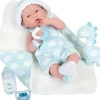 Shop All|JC Toys - La Newborn All-Vinyl-Anatomically Correct Real Boy 15, Designed by Berenguer, Blue with Dots - cutbabycare.com | baby boutique & care hub