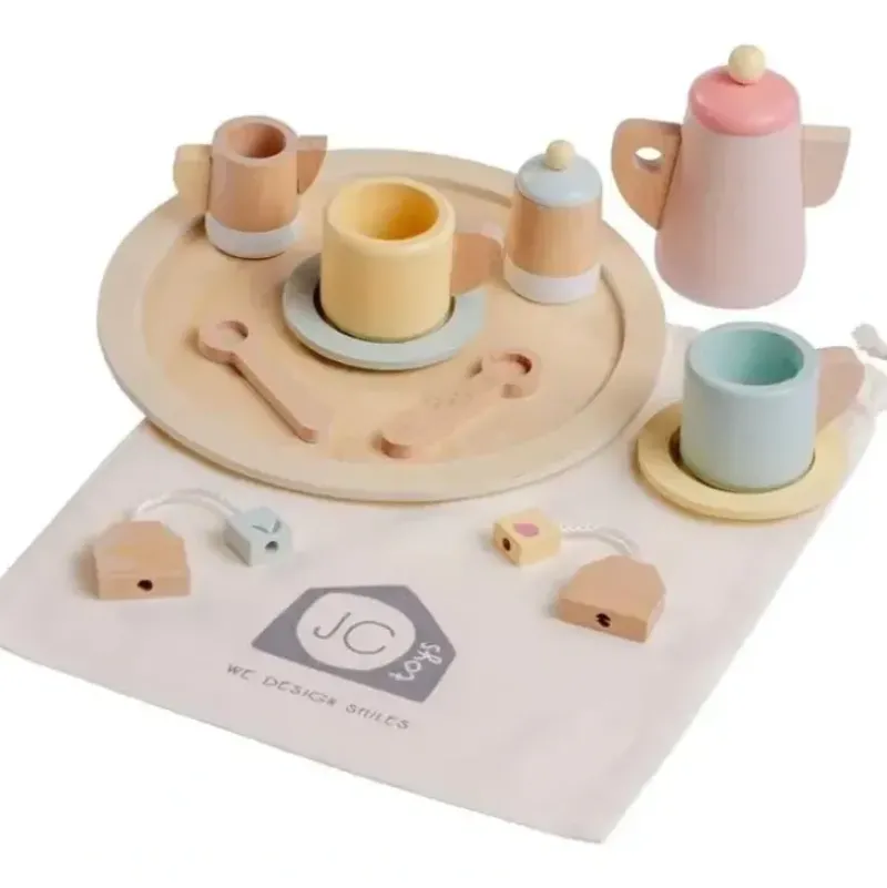 Shop All|JC Toys - Real Wood 12 Piece Tea Party Set, Parfait Collection, Ages 3+, Twiggly Toys - cutbabycare.com | baby boutique & care hub