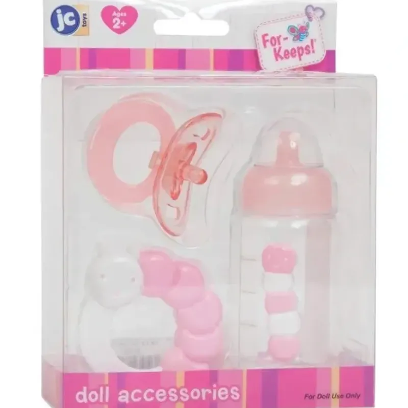 Shop All|Jc Toys 3-Piece Pink Bottle And Rattle Set - cutbabycare.com | baby boutique & care hub