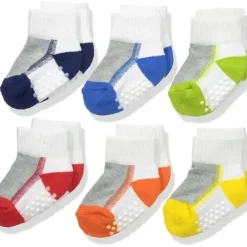 Shop All|Jefferies Socks - Baby Boy Performance Tech Quarter 6 Pk, Multi - cutbabycare.com | baby boutique & care hub