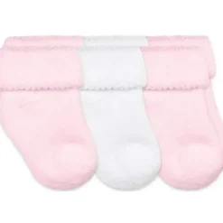 Shop All|Jefferies Socks - Turn Cuff Terry Socks 3 Pk, Pink/White 0-4 - cutbabycare.com | baby boutique & care hub