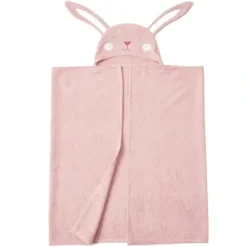 Bath Potty|Jiggle & Giggle Cotton Beatrice Bunny Hooded Towel Baby Bath Clothing Pink - cutbabycare.com | baby boutique & care hub
