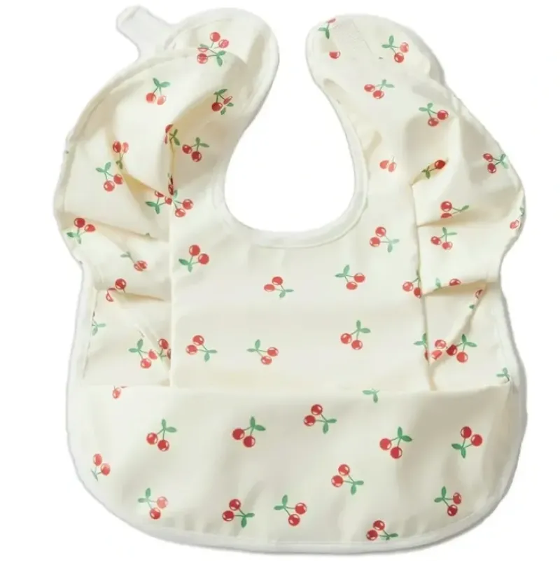 Shop All|Jiggle & Giggle Polyester Cherry Frilled Bib Baby/Infant Drooling/Feeding - cutbabycare.com | baby boutique & care hub