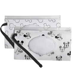 Stroller|J.L. Childress - Disney Baby Reusable Wet Wipes Case, 2-Pack, Mickey and Minnie Mouse - cutbabycare.com | baby boutique & care hub