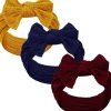 Shop All|Jlika - Thick Nylon Texture Bow 3 Headbands, Mustard/Navy/Burgundy - cutbabycare.com | baby boutique & care hub