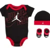 Shop All|Jordan - Baby Boy 3Pk Jumpsuit & Hat & Bootie, Black/Red - cutbabycare.com | baby boutique & care hub