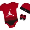 Shop All|Jordan - Baby Boy 3Pk Onesie & Bootie & Hat Set, Gym Red - cutbabycare.com | baby boutique & care hub