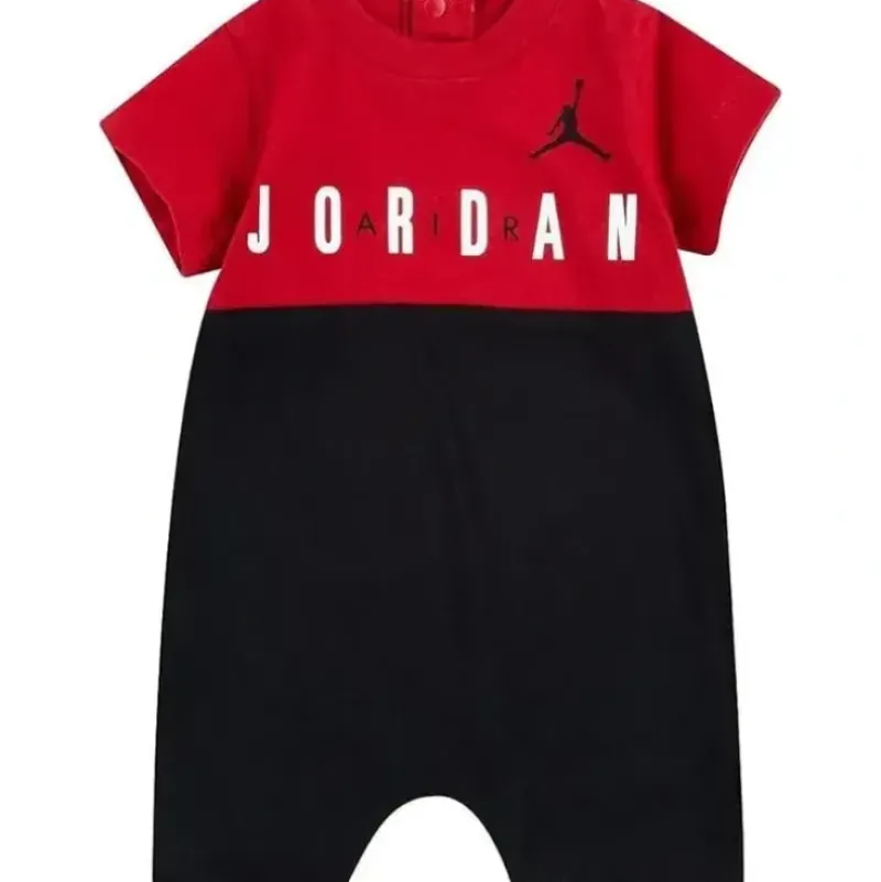 Shop All|Jordan Baby - Big Block Romper Red And Black - cutbabycare.com | baby boutique & care hub