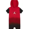 Shop All|Jordan Baby - Boy Lighweight Hooded Romper, Red - cutbabycare.com | baby boutique & care hub