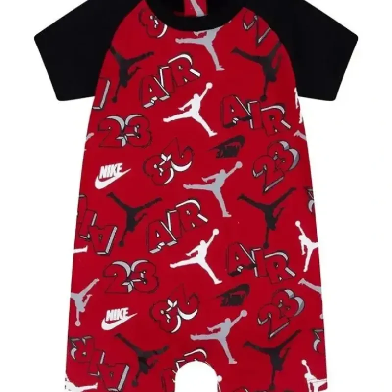 Shop All|Jordan Baby - Boy Short Sleeve Air Jumbled Printed, Red - cutbabycare.com | baby boutique & care hub
