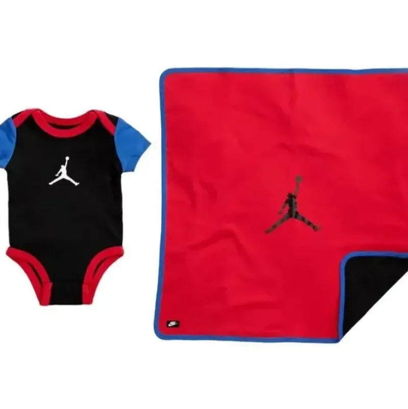 Shop All|Jordan Baby - Elevated Bodysuit & Blanket Black/Red/Blue - cutbabycare.com | baby boutique & care hub