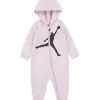 Shop All|Jordan Baby - Girls Jump Man Hooded Coverall, Pink - cutbabycare.com | baby boutique & care hub